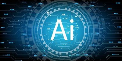 Computer chip Electronic circuit board with AI vector for technology and finance concept and education for future