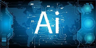 Computer chip Electronic circuit board with AI vector for technology and finance concept and education for future