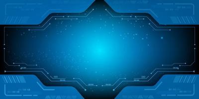HUD monitor Computer chip Electronic circuit board with AI vector for technology and finance concept and education for future