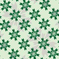 repeated green abstract flower simple flat pattern design vector