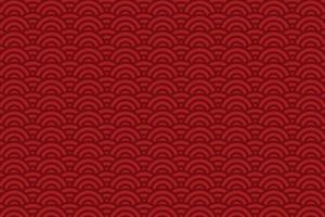 Geometric wave pattern dark red circular lines for fabric pattern, Imlek background vector