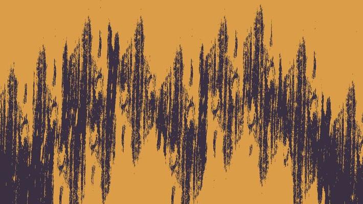 Abstract Yellow Grunge Design In Dark Background