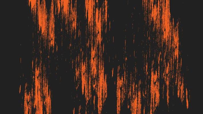 Orange Rough Grunge Abstract Texture In Black Background