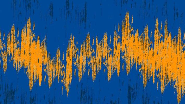 Abstract Yellow In Blue Grunge Scratch Texture Background Design
