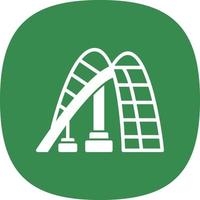 Roller Coaster Vector Icon Design