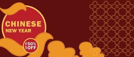 Banner template for lunar new year. perfect for boost your product or services promotion sales. Design template vector