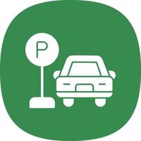 Car Parking Vector Icon Design