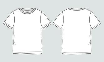 Blank Tshirts Template Stock Illustration - Download Image Now