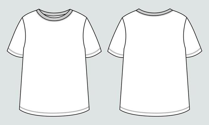 White T Shirt Front And Back Vector Art, Icons, and Graphics for Free ...