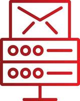 icono de vector de alojamiento de correo electrónico