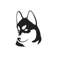 aislamiento de cara de perro husky siberiano,retro,tienda de mascotas,mascota,logo para marca,tienda,pegatina,camiseta,diseño ilustración vectorial vector