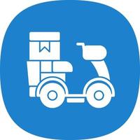 Delivery Bike Vector Icon Design