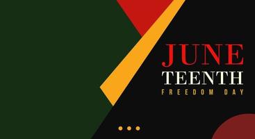 Juneteenth Freedom Day abstract vector illustration. Geometric background shape. Vector banner for ads, social media, card, poster. june 19