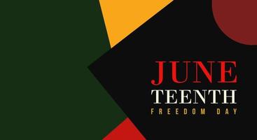 Juneteenth Freedom Day abstract vector illustration. Geometric background shape. Vector banner for ads, social media, card, poster. june 19