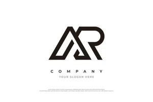 Initial Letter AR Logo Design Vector Template