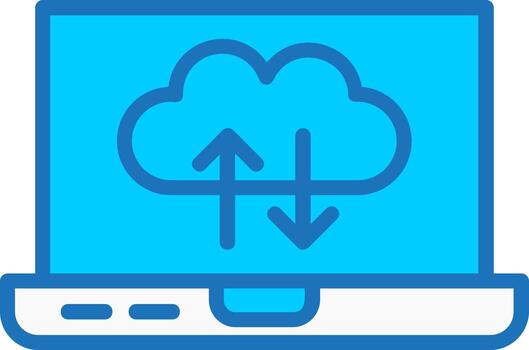 icono de vector de computación en la nube