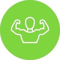 Muscle Man Vector Icon Design