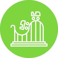 Roller Coaster Vector Icon Design