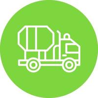 Cement Truck Vector Icon Design