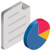 Document - Isometric 3d illustration. vector