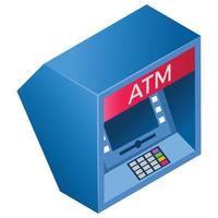 Atm Machine - Isometric 3d illustration. vector