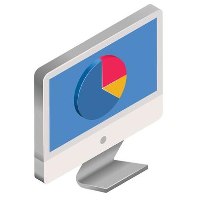 Monitor - Isometric 3d illustration.