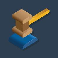 Hammer - Isometric 3D illustration. vector