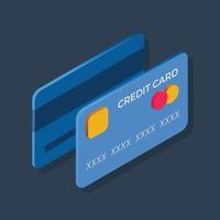 Atm card - Isometric 3D illustration. vector