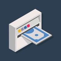 Withdrawal - Isometric 3D illustration. vector