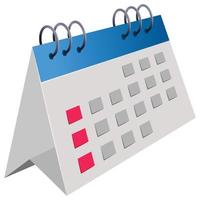 Calendar - Isometric 3d illustration. vector