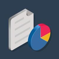 Document - Isometric 3D illustration. vector