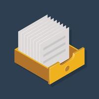 Archives - Isometric 3D illustration. vector