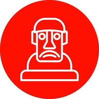 diseño de icono de vector moai