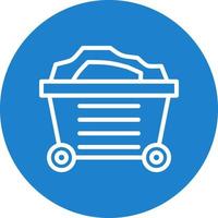 Mining Cart Vector Icon Design