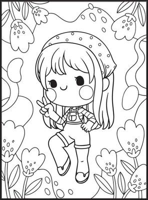 Cute Girls Coloring Pages for kids 17043476 Vector Art at Vecteezy