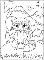 Wild Animal Coloring Pages for Kids vector