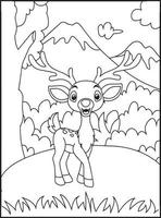 Wild Animal Coloring Pages for Kids vector