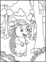 Wild Animal Coloring Pages for Kids vector