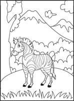 Wild Animal Coloring Pages for Kids vector