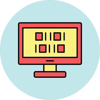 icono de vector de código binario