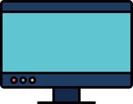 icono de vector de computadora