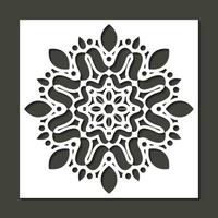 Circle border decorative paper cut line vector