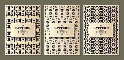 vintage abstract geometric pattern cover template vector
