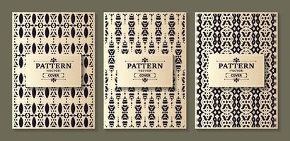 vintage abstract geometric pattern cover template vector