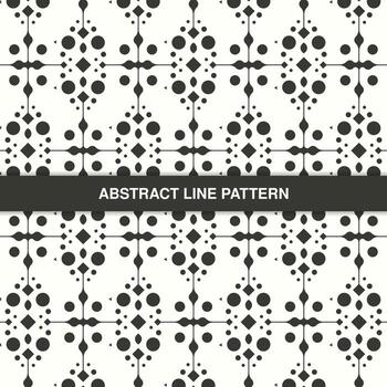 flat ornament line pattern design vector