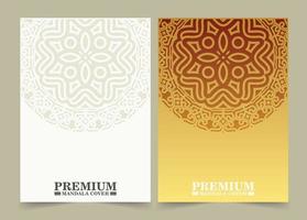 luxury cover background with mandala texture vector