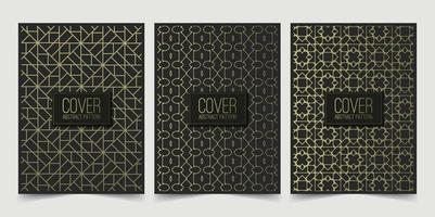 luxury abstract line pattern cover vector