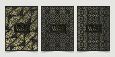 luxury abstract line pattern cover vector