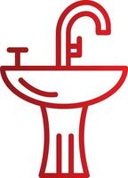 icono de vector de lavabo