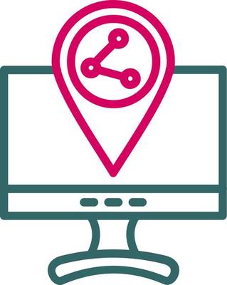 Share Location Vector Icon
